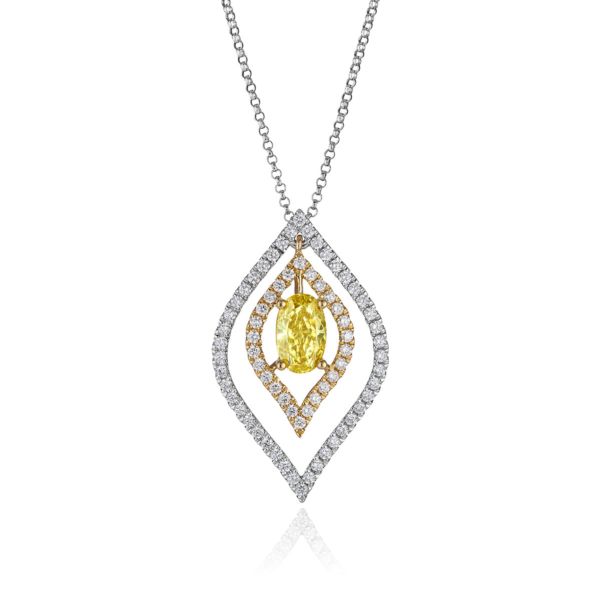 Coloured Diamond Pendant