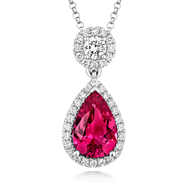 Platinum Pink Sapphire & Diamond Ring