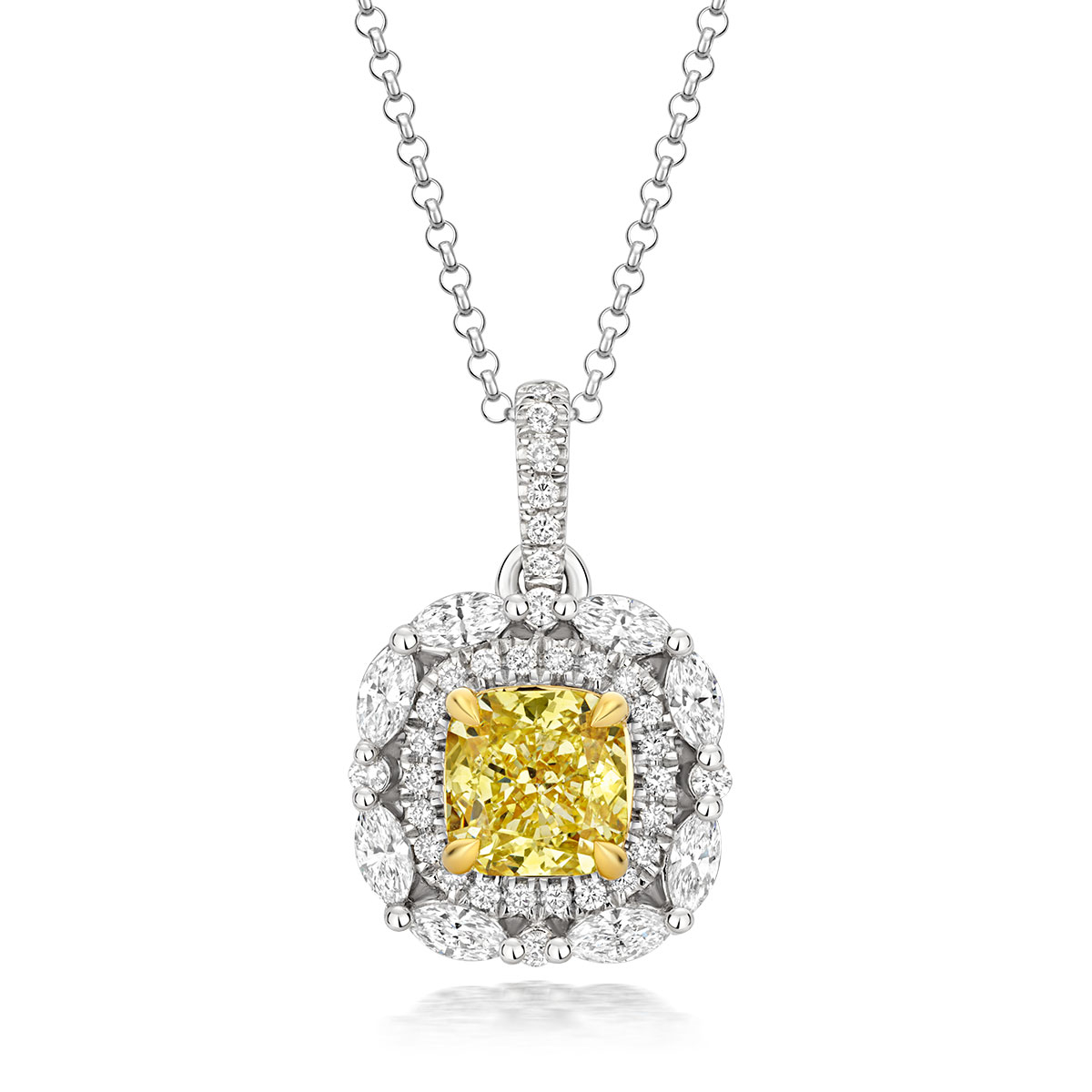 Coloured Diamonds Pendant