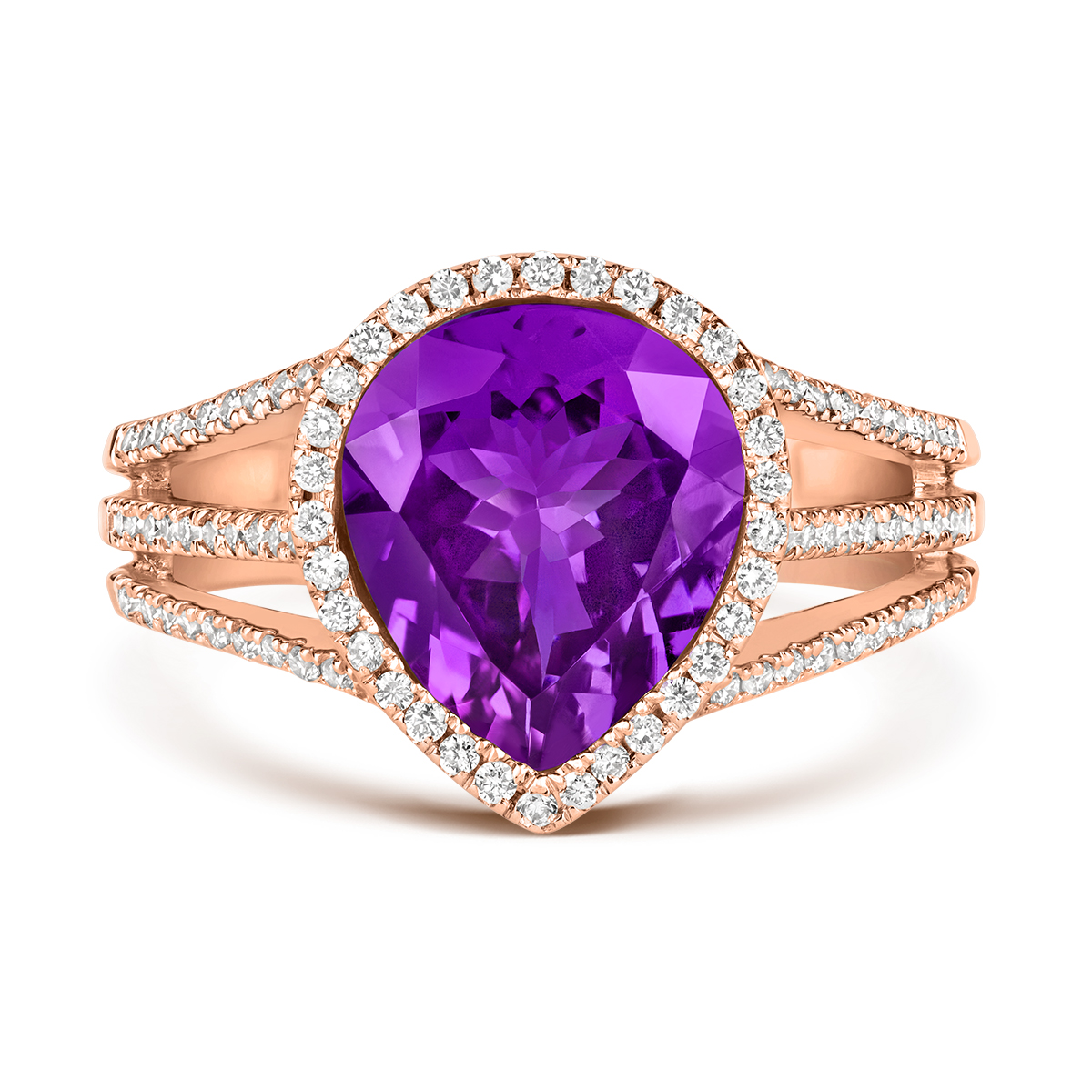 Platinum Pink Sapphire & Diamond Ring