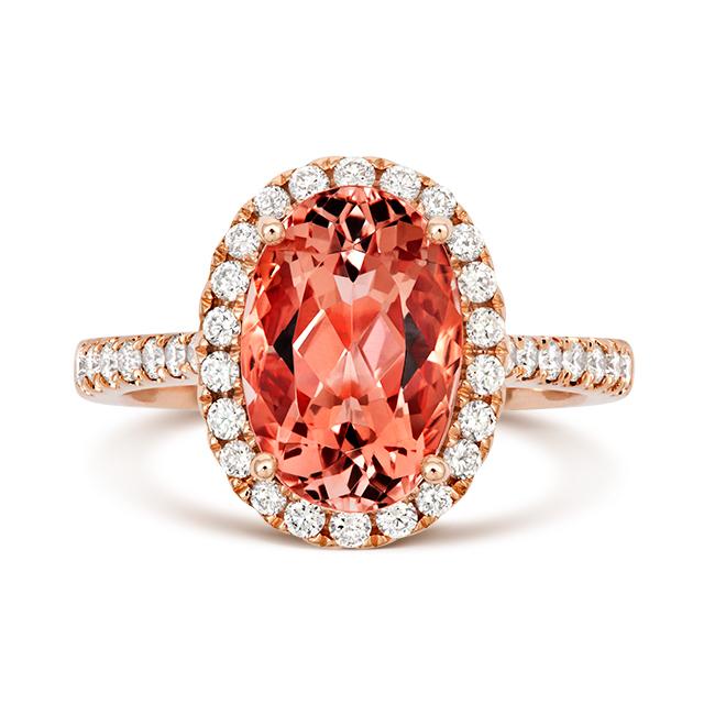 Platinum Pink Sapphire & Diamond Ring