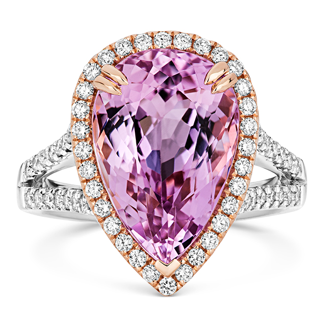 Platinum Pink Sapphire & Diamond Ring