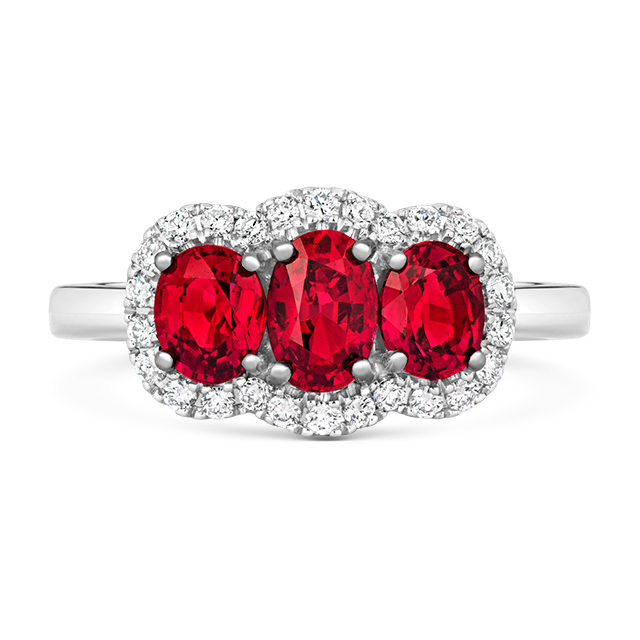 Platinum Pink Sapphire & Diamond Ring