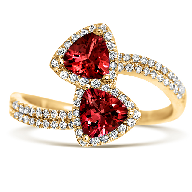 Platinum Pink Sapphire & Diamond Ring
